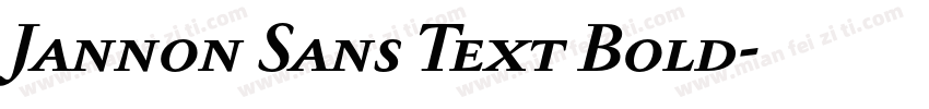 Jannon Sans Text Bold字体转换